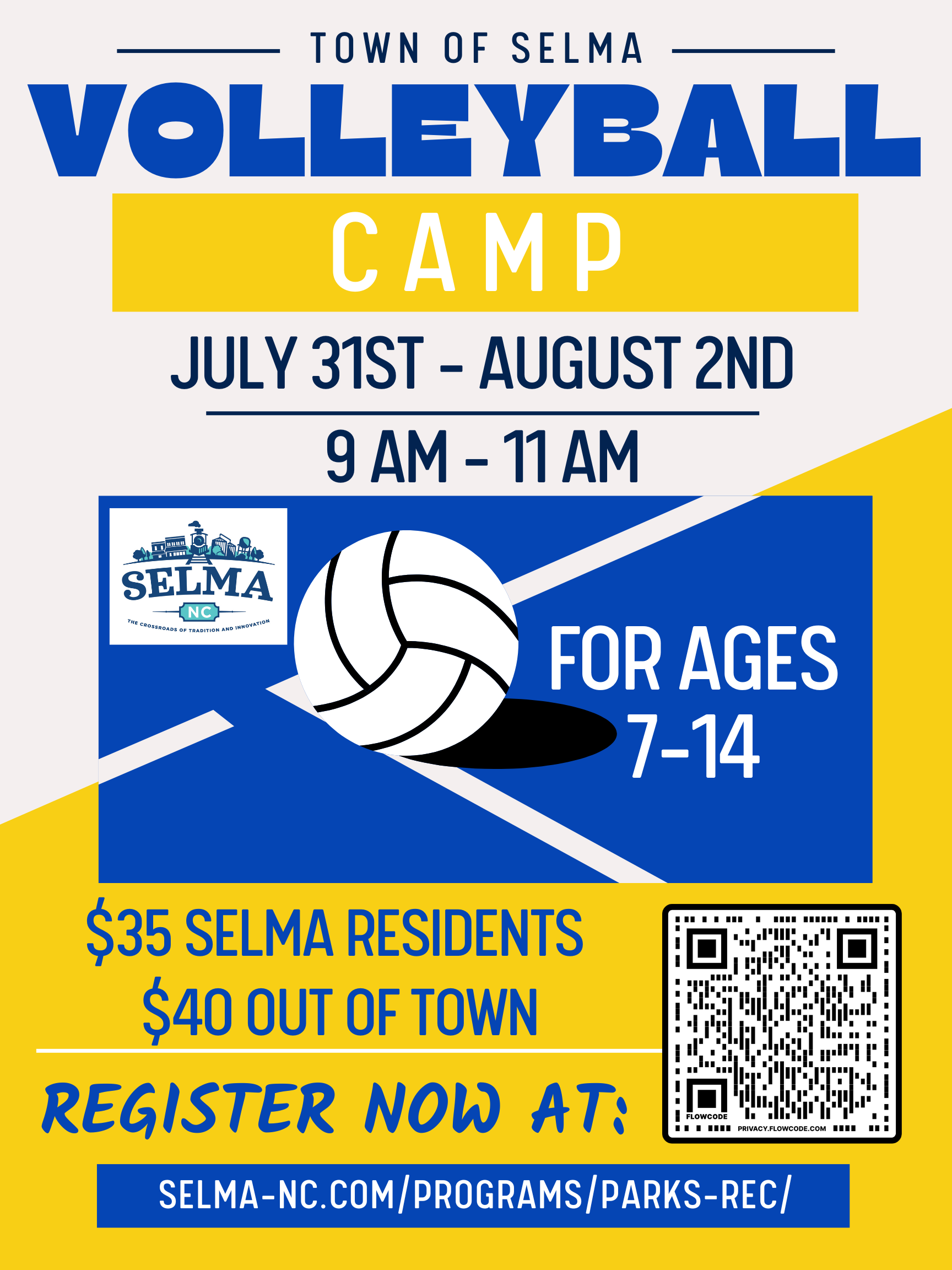 Volleyball Camp - Town of Selma