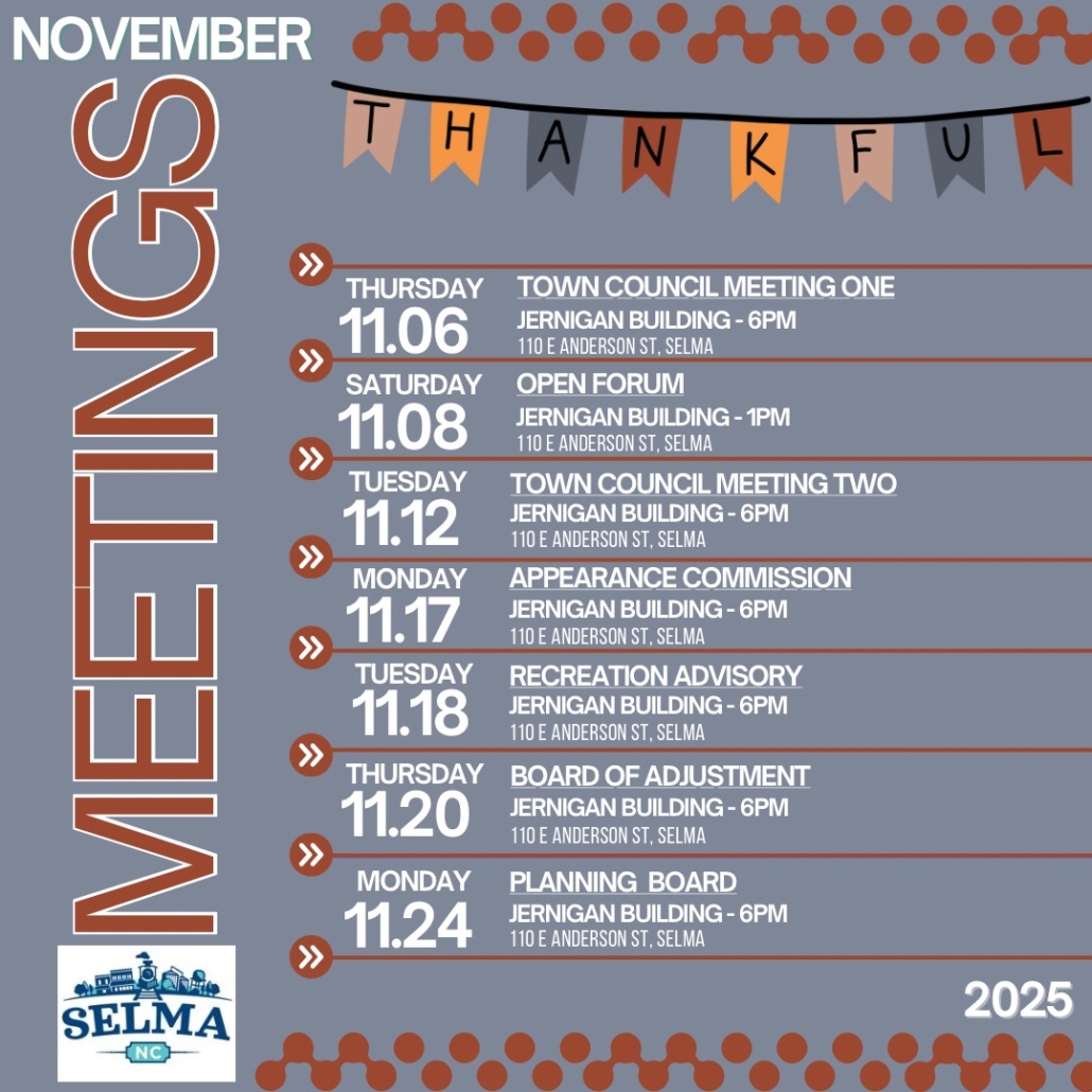 MONTHLY MEETINGS SCHEDULE FOR WEBSITE